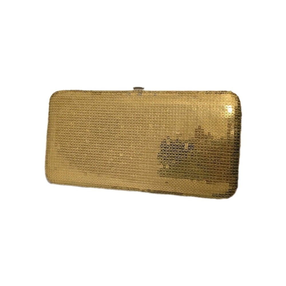 Forever 21 Gold‎ Sparkly Sequin Wallet Clutch Purse for Women Evening NEW Bag